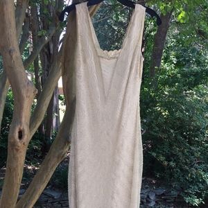 Aidan Mattox off-white beaded Prom dress